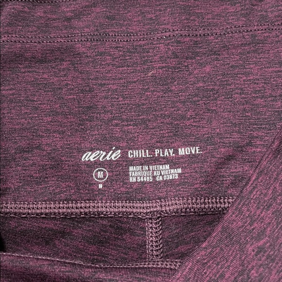 Aerie | Burgundy Leggings With Pockets - Picture 3 of 12